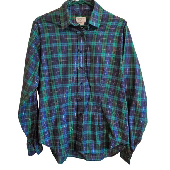 Hobby Horse Show Shirt Blue Green Gold Red Metallic Threading Large - Picture 1 of 16